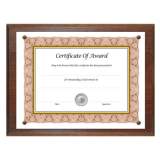 NuDell Award-A-Plaque Document Holder, Acrylic/Plastic, 10-1/2 x 13, Walnut (18811M)