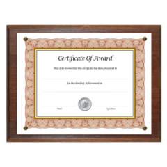 NuDell Award-A-Plaque Document Holder, Acrylic/Plastic, 10-1/2 x 13, Walnut (18811M)