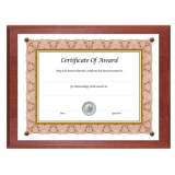 NuDell Award-A-Plaque Document Holder, Acrylic/Plastic, 10-1/2 x 13, Mahogany (18813M)