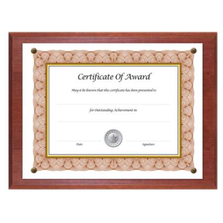 NuDell Award-A-Plaque Document Holder, Acrylic/Plastic, 10-1/2 x 13, Mahogany (18813M)