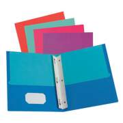 Oxford Twisted Twin Smooth Pocket Folder w/Fasteners, 100-Sheet Capacity, 11 x 8.5, Assorted Solid Colors, 10/Pack (51276)