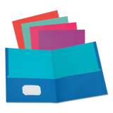 Oxford Twisted Twin Textured Pocket Folders, 100-Sheet Capacity, 11 x 8.5, Assorted Solid Colors, 10/Pack (51274)