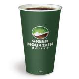 Green Mountain Coffee Paper Hot Cups, 16 oz, Green Mountain Design, Multicolor, 1,000/Carton (93768)