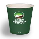 Green Mountain Coffee Paper Hot Cups, 10 oz, Green Mountain Design, Multicolor, 1,000/Carton (93767)