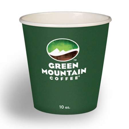 Green Mountain Coffee Paper Hot Cups, 10 oz, Green Mountain Design, Multicolor, 50/Pack (93767PK)