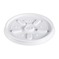 Plastic Lids, Vented, Fits 8 oz to 10 oz Hot/Cold Foam Cups, White, 100/Pack, 10 Packs/Carton (8JL)