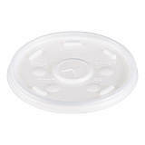 Plastic Lids, Straw-Slot Lid, Fits 12 oz to 24 oz Hot/Cold Foam Cups, Translucent, 100/Pack, 10 Packs/Carton (16SL)