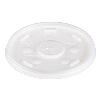 Plastic Lids, Straw-Slot Lid, Fits 12 oz to 24 oz Hot/Cold Foam Cups, Translucent, 100/Pack, 10 Packs/Carton (16SL)