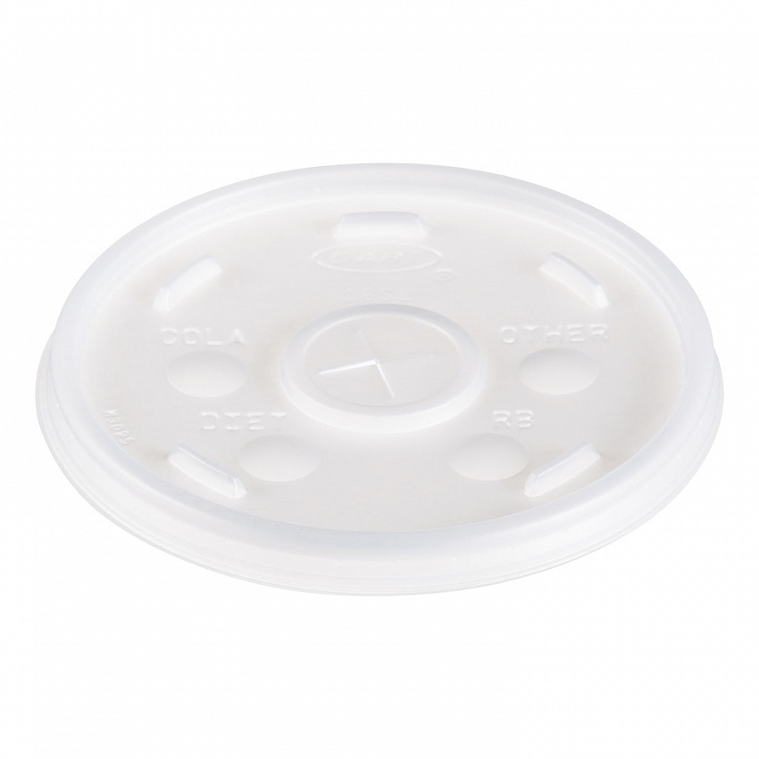 Plastic Lids, Straw-Slot Lid, Fits 12 oz to 24 oz Hot/Cold Foam Cups, Translucent, 100/Pack, 10 Packs/Carton (16SL)
