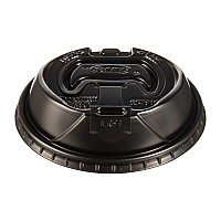 Optima Reclosable Lids for Hot Paper Cups, Fits 10 oz to 24 oz Hot Cups, Plastic, Black, 1,000/Carton (OPT316B)