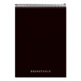 TOPS Docket Gold Planner Pad, Project-Management Format, Medium/College Rule, Black Cover, 70 White 8.5 x 11.75 Sheets (63753)