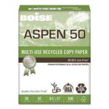 Boise ASPEN 50 Multi-Use Recycled Paper, 92 Bright, 20lb, 8.5 x 11, White, 500 Sheets/Ream, 10 Reams/Carton (055011)