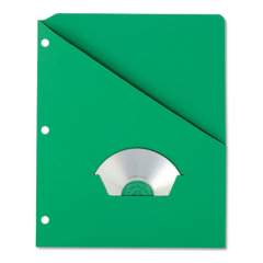 Pendaflex Slash Pocket Project Folders, 3-Hole Punched, Straight Tab, Letter Size, Green, 25/Pack (32925)