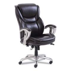 SertaPedic Emerson Executive Task Chair, Supports Up to 300 lb, 19" to 22" Seat Height, Brown Seat/Back, Silver Base (49710BRW)