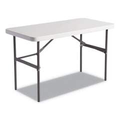 Alera Banquet Folding Table, Rectangular, Radius Edge, 48 x 24 x 29, Platinum/Charcoal (65603)