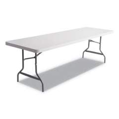 Alera Resin Rectangular Folding Table, Square Edge, 96w x 30d x 29h, Platinum (65601)