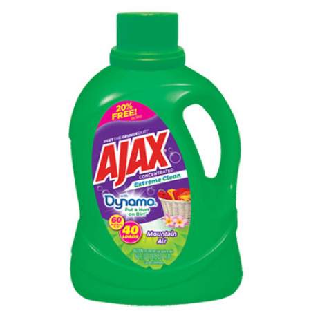 Ajax Laundry Detergent Liquid, Extreme Clean, Mountain Air Scent, 40 Loads, 60 oz Bottle, 6/Carton (AJAXX36)