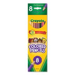 Crayola Multicultural Eight-Color Pencil Pack, 3.3 mm, 2B (#1), Assorted Lead/Barrel Colors, 8/Pack (684208)