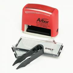 AbilityOne 7520002643718 SKILCRAFT Self Inking Do-It-Yourself Stamp Kit, Black