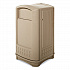 Plaza Indoor/Outdoor Waste Container, 50 gal, Plastic, Beige (396400BG)