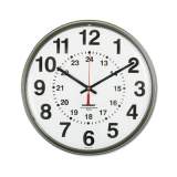 AbilityOne 6645014919814 SKILCRAFT Atomic Slimline Wall Clock, 12.75" Overall Diameter, Black Case, 1 AA (sold separately)