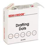 Koh-I-Noor Adhesive Drafting Dots, 0.88" dia, Dries Clear, 500/Box (25900J01)