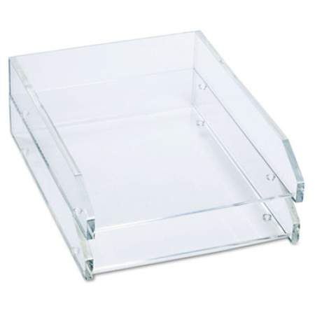 Kantek Clear Acrylic Letter Tray, 2 Sections, Letter Size Files, 10.5" x 13.75" x 2.5", Clear, 2/Pack (AD15)