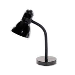 Ledu Advanced Style Incandescent Gooseneck Desk Lamp, 5.5"w x 7.5"d x 16.5"h, Black (L9090)