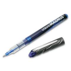 AbilityOne 7520014612665 SKILCRAFT Liquid Magnus Roller Ball Pen, Stick, Fine 0.7 mm, Blue Ink, Clear/Blue Barrel, Dozen