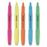 Universal Pocket Highlighters, Assorted Ink Colors, Chisel Tip, Assorted Barrel Colors, 5/Set (08850)