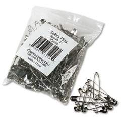 Charles Leonard Safety Pins, Nickel-Plated, Steel, 2" Length, 144/Pack (83200)