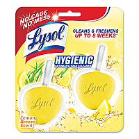 Hygienic Automatic Toilet Bowl Cleaner, Lemon Breeze Scent, 1.41 oz Block, 2/Pack (83723)
