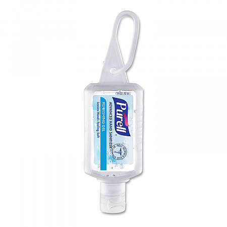 Advanced Hand Sanitizer Refreshing Gel, 1 oz Flip-Cap Bottle with Jelly Wrap Carrier, Clean Scent, 36/Carton (390036WRP)