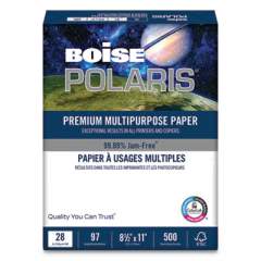 Boise POLARIS Premium Multipurpose Paper, 97 Bright, 28lb, 8.5 x 11, White, 500 Sheets/Ream, 6 Reams/Carton (POL2811)