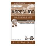 Boise ASPEN 100 Multi-Use Recycled Paper, 92 Bright, 20lb, 8.5 x 14, White, 500 Sheets/Ream, 10 Reams/Carton (054924)