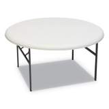 Iceberg IndestrucTable Classic Folding Table, Round Top, 200 lb Capacity, 60" dia x 29"h, Platinum (65263)