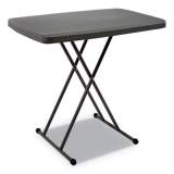 Iceberg IndestrucTable Classic Personal Folding Table, 30 x 20 x 25 to 28 High, Charcoal (65491)