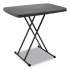 Iceberg IndestrucTable Classic Personal Folding Table, 30 x 20 x 25 to 28 High, Charcoal (65491)