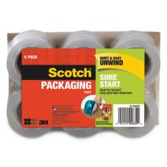 Scotch Sure Start Packaging Tape for DP1000 Dispensers, 1.5" Core, 1.88" x 75 ft, Clear, 6/Pack (DP1000RF6)