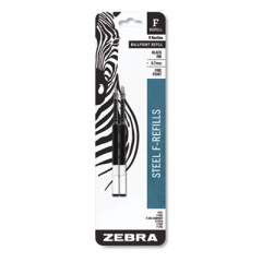 F-Refill for Zebra F-Series Ballpoint Pens, Fine Conical Tip, Black Ink, 2/Pack (85512)