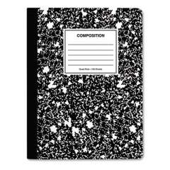 Universal Quad Rule Composition Book, Quadrille Rule, Black Marble Cover, 9.75 x 7.5, 100 Sheets, 6/Pack (20957)