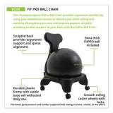 Champion Sports FitPro Ball Chair, Supports Up to 200 lb, Gray (BCHX)
