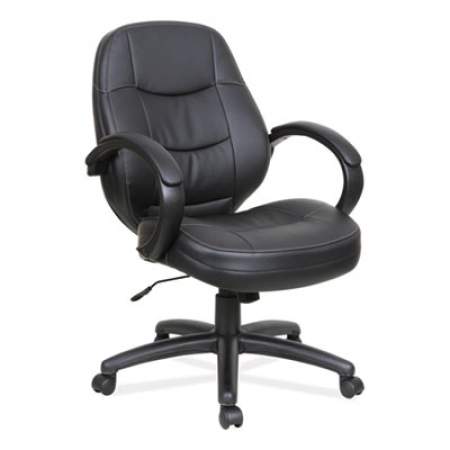 Alera PF Series Mid-Back Bonded Leather Office Chair, Supports Up to 275 lb, 18.11" to 22.04" Seat Height, Black (PF4219)