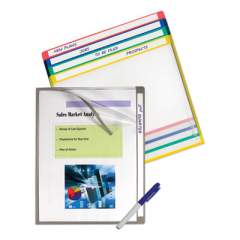 C-Line Write-On Project Folders, Straight Tab, Letter Size, Assorted Colors, 10/Pack (62190)