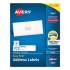 Avery Easy Peel White Address Labels w/ Sure Feed Technology, Inkjet Printers, 1 x 4, White, 20/Sheet, 100 Sheets/Box (8461)