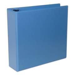 Universal Deluxe Round Ring View Binder, 3 Rings, 3" Capacity, 11 x 8.5, Light Blue (20753)