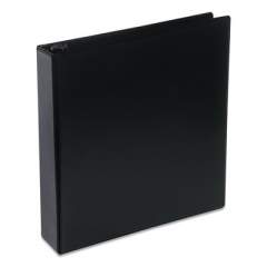 Universal Deluxe Round Ring View Binder, 3 Rings, 2" Capacity, 11 x 8.5, Black (20731)