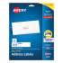 Avery Easy Peel White Address Labels w/ Sure Feed Technology, Inkjet Printers, 1 x 4, White, 20/Sheet, 25 Sheets/Pack (8161)