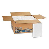 Pacific Blue Ultra Folded Paper Towels, 1-Ply, 10.2 x 10.8, White, 220/Pack, 10 Packs/Carton (20887)