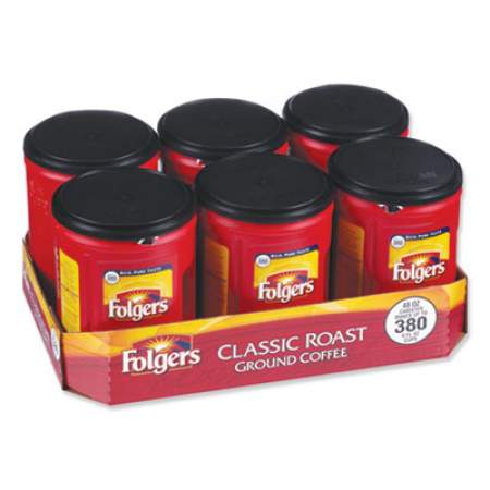 Folgers Coffee, Classic Roast, 48 oz Canister, 6/Carton (00518X)